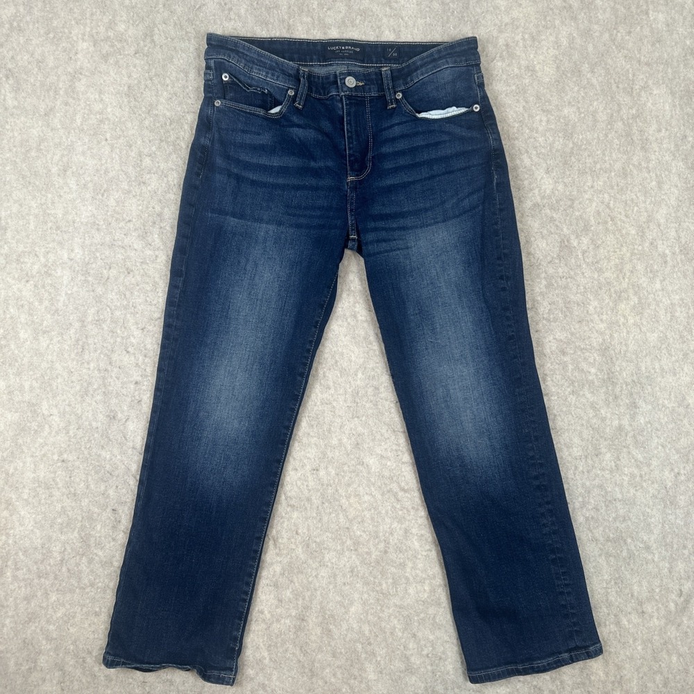 Lucky Brand Women's Size 10/30 Blue Sweet Crop Cropped Stretch Denim Jeans